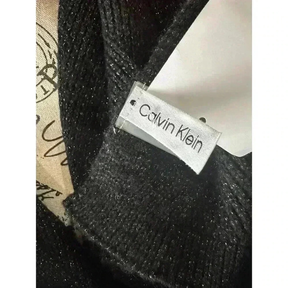 Calvin Klein Women's Pom Pom Beanie & Scarf Boxed Gift Set, Black, One Size - Picture 4 of 5